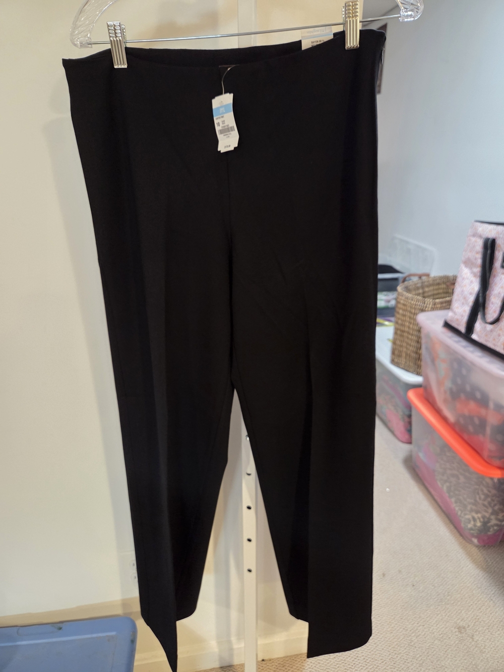 Women's Black Straight-Leg Pants
